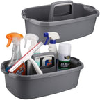 Cleaning Caddy Organizer with Handle, Cleaning Tool Storage Tote, 2 Pack by KeFanta