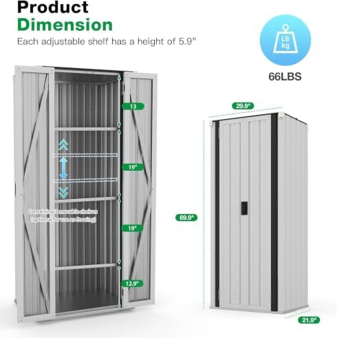 AECOJOY Outdoor Storage Cabinet Waterproof - Image 7