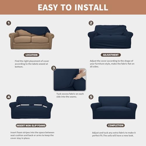 Easy-Going 100% Waterproof Chair Couch Cover, Stretch Jacquard Sofa Cover - Image 5