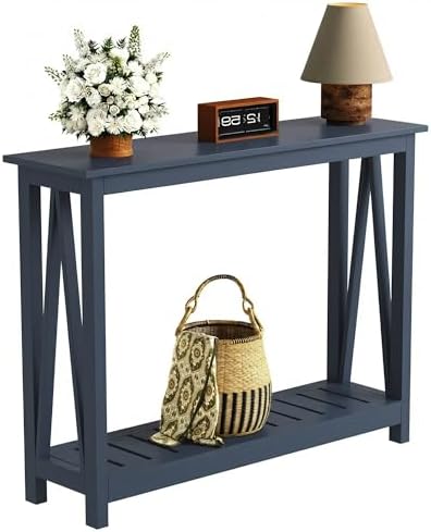 ChooChoo Farmhouse Console Table, Narrow Sofa Table - Image 6