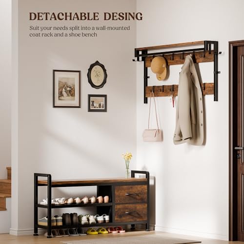 Lulive Coat Rack, 39.4” Hall Tree - Image 6