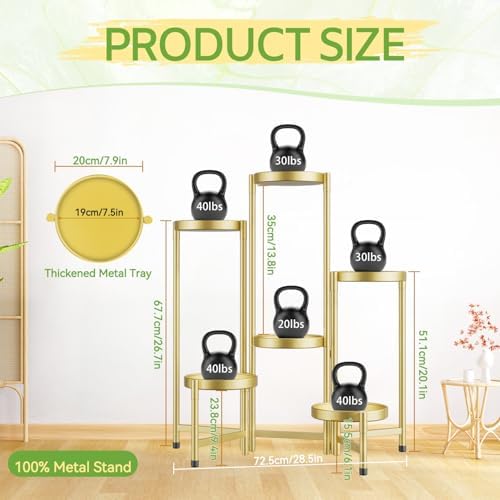 iDavosic.ly Plant Stand Indoor Outdoor, 6 Tier Metal Corner Shelf - Image 3