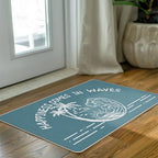 Blue Beach Happiness Comes in Waves Welcome Front Door Mat - Image 6