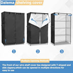 Wire Rack Covers, Heavy Duty 600D Dustproof Waterproof Storage Rack Covers - Image 5