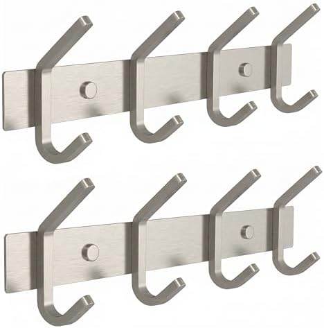 Brushed Nickel Coat Rack Wall Mount by SAYONEYES