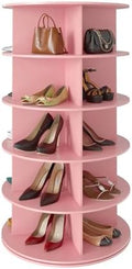 SpaceAid 5 Tier Rotating Shoe Rack Tower, Spinning Shoe Display Lazy Susan by SpaceAid