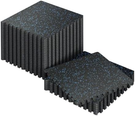 SUPERJARE 0.56'' Thick 120 Sq Ft Rubber Top Gym Flooring by SUPERJARE