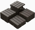 Goovilla Plastic Interlocking Deck Tiles, 27 Pack, Dark Coffee by Goovilla