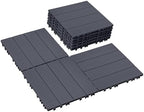Skypatio Plastic Interlocking Deck Tiles 9 PCS, All-Weather Outdoor Patio by Skypatio