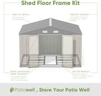 Patiowell 10x8 FT Outdoor Storage Shed - Image 3