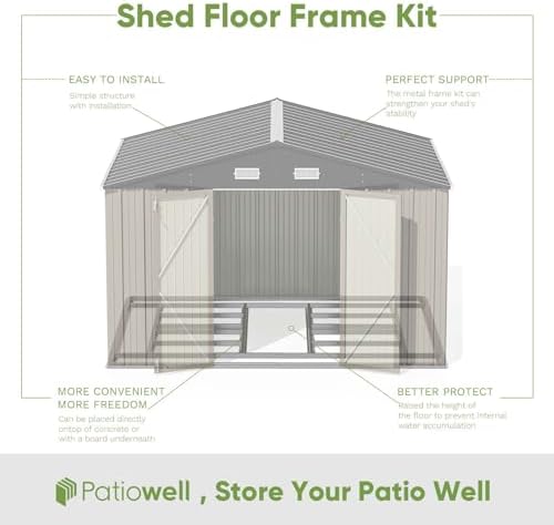 Patiowell 10x8 FT Outdoor Storage Shed - Image 3