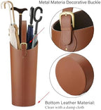 Brown Artificial Leather Tall Umbrella Holer Entryway Indoor - Image 4