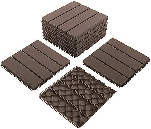 domi Outdoor Living Patio Deck Tiles, 12 x 12 inches Composite Interlocking by domioutdoorliving