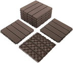 domi Outdoor Living Patio Deck Tiles, 12 x 12 inches Composite Interlocking by domioutdoorliving