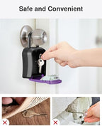 Puroma Key Lock Box Outdoor 4 Digit Code Combination Lockbox House 1 Purple - Image 7