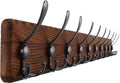 Gohiuo Rustic 38.6" Large Coat Rack Wall Mount, Long Wood Coat Hooks by Gohiuo