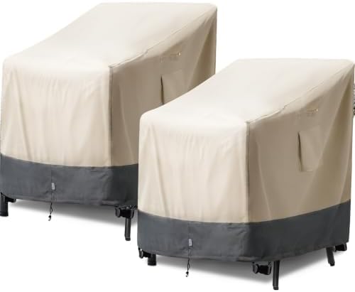KIKCOIN 2 PCS Outdoor Patio Chair Covers Waterproof by Kikcoin