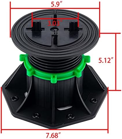 8Pack Adjustable Plastic Pedestal Paver, Floor Slate Support Floor Lift - Image 2