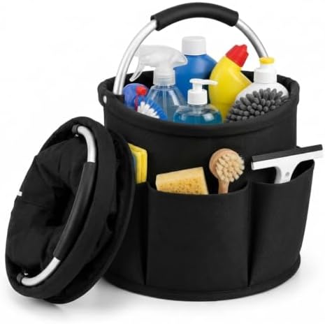 Cleaning Caddy with Handle, 17L Cleaning Products Organiser, Foldable Storage by Unknown