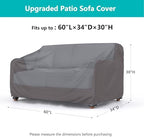 2-Seater Waterproof Outdoor Couch Cover 60"L×34"D×30"H - Image 2