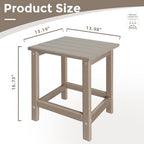 GARDENSTAR Outdoor Side Tables Adirondack, HDPE Small Table - Image 3