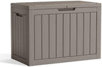 55 Gal Outdoor Storage Box Waterproof Lockable Deck Box Grey by ASKPASS