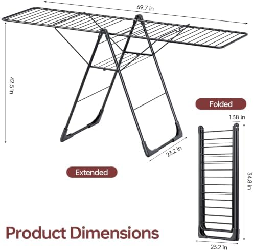 APEXCHASER Clothes Drying Rack, Large Capacity Drying Rack Clothing - Image 2