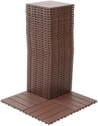 44 Pack Interlocking Deck Tiles, 12x12 Inch Modern Plastic Outdoor Flooring - Image 6