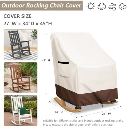 Rocking Chair Cover 600D Heavy Duty Waterproof - Image 3