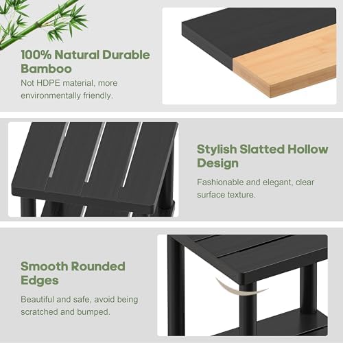 LEJANEOYE Outdoor Side Table, 2-Tier Small Outdoor Table - Image 5