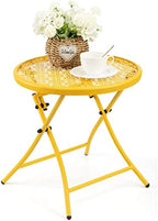 TeoKJ Folding Outdoor Side Table, Small Patio Table by TeoKJ