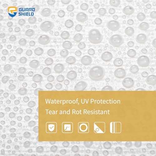 GUARD SHIELD Heavy Duty Tarp 20x20 Feet White Multi Purpose Thick Waterproof - Image 3