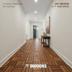 Acacia Wood Interlocking Deck Tiles, Patio & Backyard Tile, 12 in - Image 3