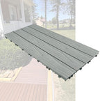 1/6/12 pcs 12x24 Inch Patio Deck Tiles, Waterproof Non-Slip Wood Plastic by Unknown