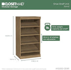 ClosetMaid Modular Storage Stackable Shoe Shelf Unit - Image 3