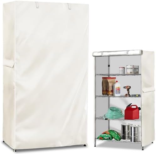 Storage Shelf Cover, Outdoor Heavy Duty 600D 48''W x 20''D x 72''H Dustproof by Dalema