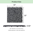 12" x 12" Interlocking Deck Tiles, All-Weather Plastic Outdoor Flooring - Image 7