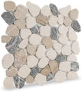 Pebble Tile, Warm Earth Sliced Pebble Stone Tiles by Soulscrafts
