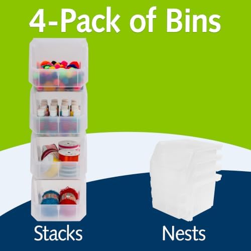 ReadySpace Medium-Tall Stackable Plastic Storage Bins - Image 3