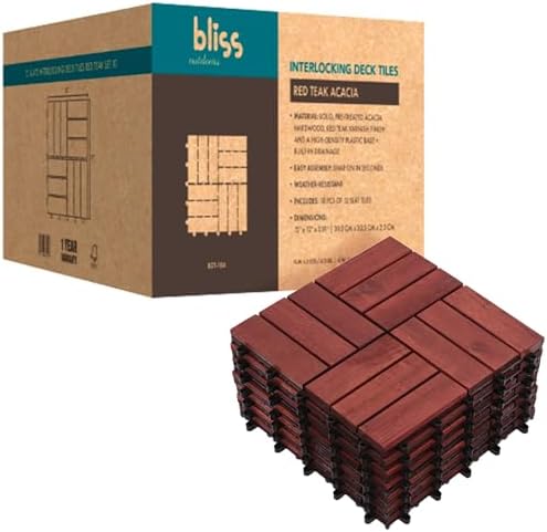 Bliss Outdoors Acacia Interlocking Deck Tiles by BlissHammocks