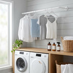 Industrial Iron Pipe Clothes Hanging Bar DIY Wall-Mounted Garment Rack Heavy - Image 5