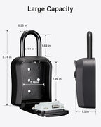 Puroma Key Lock Box Outdoor 4 Digit Code Combination Lockbox House, 2 Black - Image 6