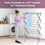 BLACK+DECKER 4-Tier Expandable Collapsible Clothes Drying Rack, Telescopic - Image 5