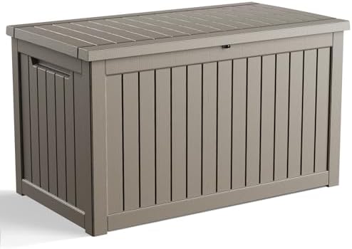 DRATO 280 Gallon Outdoor Storage Box Waterproof, Resin Large Deck Box by DRATOprovidesawarmandcozy