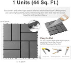 EchoDeck Interlocking Deck Tiles, 54 Pack Patio Tiles Outdoor Interlocking All - Image 6