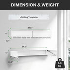 Foldable Wall Mounted Drying Rack - Image 2