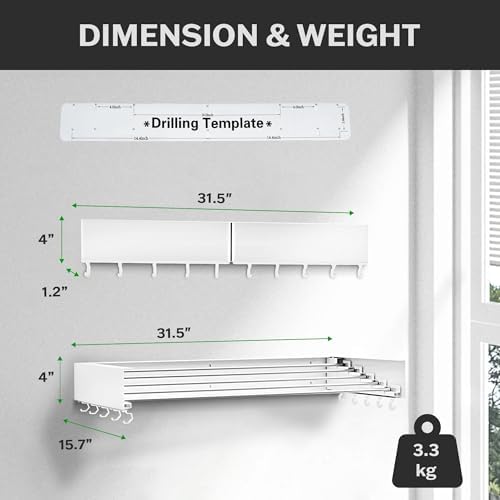 Foldable Wall Mounted Drying Rack - Image 2