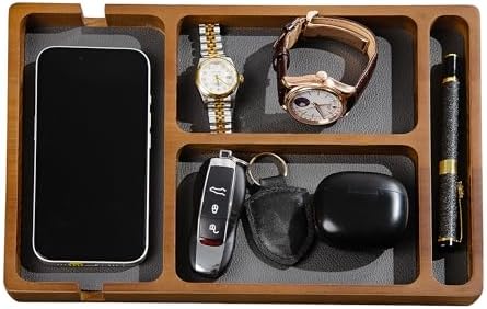 Shinpuru Wooden Valet Tray for Men, Nightstand Organizer by SimplicityinEverydayLife