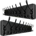 WEBI Coat Rack Wall Mount, 38 9/16" Long, 10 Tri Hooks by WEBI