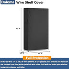 Storage Shelf Cover, Outdoor Heavy Duty 600D 30''W x 14''D x 62''H Dustproof - Image 3